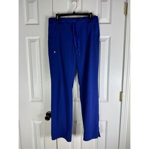 Figs Womens Blue Scrub Pants Size Medium Tall